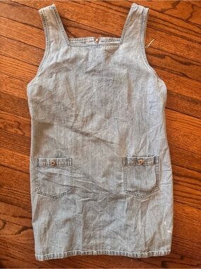 Marsh Landing Light Blue Denim Pinafore Dress